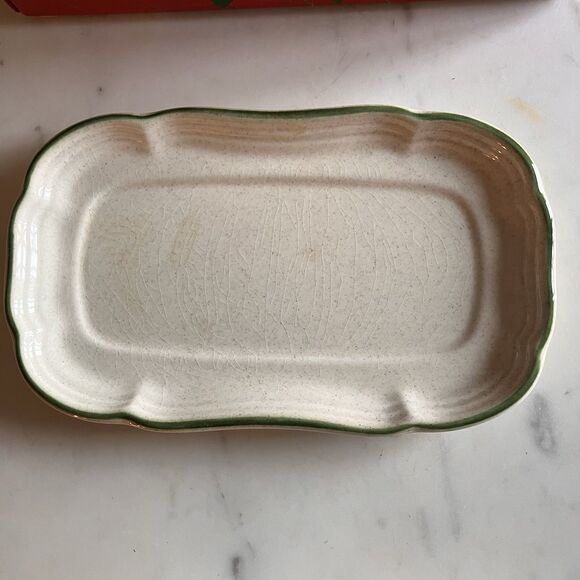 Vintage Mikasa Festive Season Butter Dish EB 451 Christmas Tree GUC - Picture 4 of 8